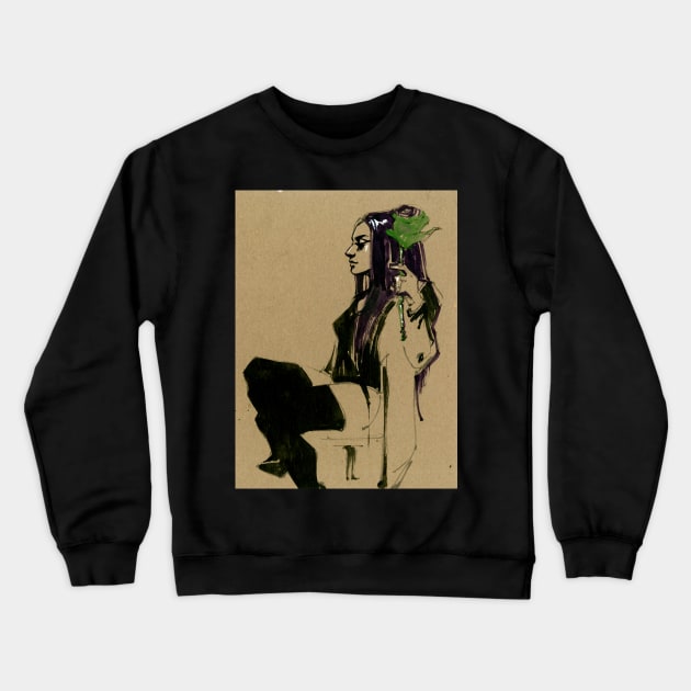 Sassy Frass Live Sketch Crewneck Sweatshirt by A.E. Kieren Illustration